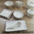 Jingdezhen Ceramic Tableware Parts Ceramic Plate Rain-Hat Shaped Bowl Diamond Golden Edge Silver Edge Ceramic Bowl Square Plate Fish Dish