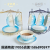 Jingdezhen 6 Cups 6 Plates Coffee Set Set Gradient Pumpkin Coffee Set with Shelf Kitchen Supplies