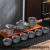 Jingdezhen Ceramic Tea Set Ru Ware Jun Porcelain Tea Set Teapot Set Kung Fu Tea Set Loop-Handled Teapot Tea Set