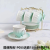 Jingdezhen 6 Cups 6 Plates Coffee Set Set Gradient Thread Coffee Set with Shelf Kitchen Supplies