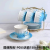 Jingdezhen 6 Cups 6 Plates Coffee Set Set Gradient Thread Coffee Set with Shelf Kitchen Supplies