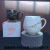 Jingdezhen 6 Cups with Rack Coffee Set Large Capacity 350ml Coffee Cup Mug Milk Cup Ceramic Cup