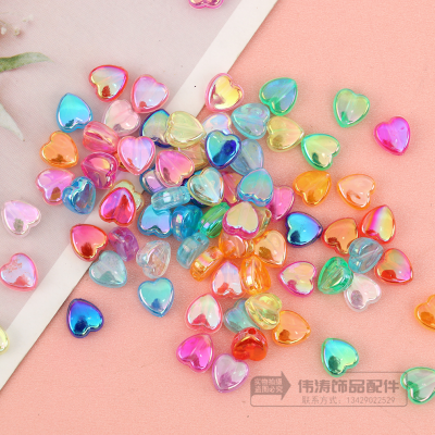 Acrylic Plating Color Love Beads Handmade DIY Bracelet Creative Ornament Accessories Beading Material Set Wholesale