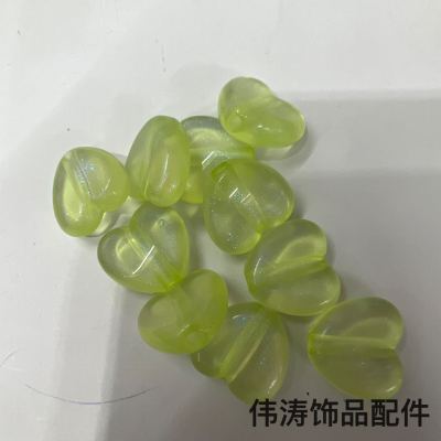 16mm Thin and Glittering Transparent Glossy Love Heart, D Ly Homemade Beaded Mobile Phone Charm, Clip, Car Material Accessories