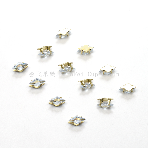 rhombus artificial synthetic zircon claw diamond ring earrings diy hair accessories luggage accessories environmental protection material accessories