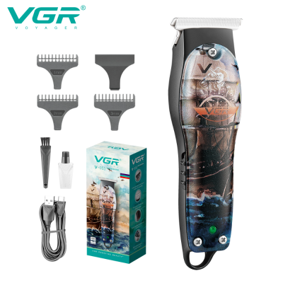 VGR V-953 low noise beard trimmer and hair clipper professional hair cut machine rechargeable cordless hair trimmer