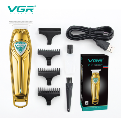 VGR V-911 T-Blade metal usb professional rechargeable electric barber cordless hair clipper trimmer for men