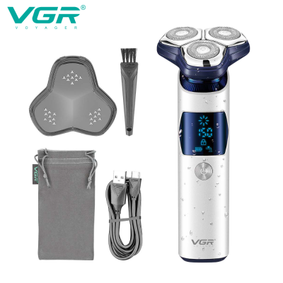 VGR V-328 3D Floating Rotary Blades Shaving Machine Rechargeable Professional Electric Shaver for Men