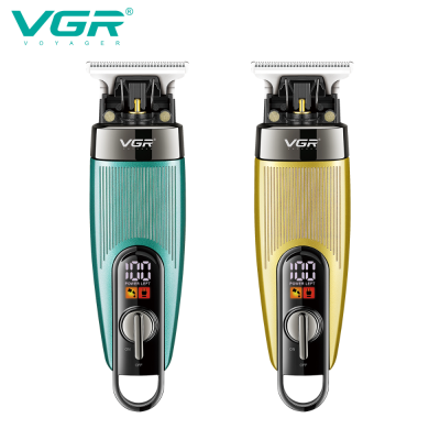 VGRCross-Border New Arrival Oil Head Hair Clipper Rechargeable Digital Display Hair Carving Nicked Hair Salon Professional Electric ClipperV-975