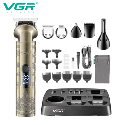 VGR V-109 6in1 Beard Shaver Nose Body Trimmer Hair Clipper Set Professional Mens Grooming Kit for Men