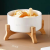 Nordic Creative Ceramic Instant Noodle Bowl Fruit Salad Bowl Household Large Soup Bowl Dessert Bowl with Bamboo Frame