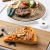 Nordic Creative Wooden Rectangular Ceramic Household Bread Dessert Steak Cake Pizza Plate Western Cuisine Plate