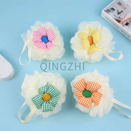 【清枝】小方格浴球浴花厂家直销清洁皮肤大量起泡洗浴用品