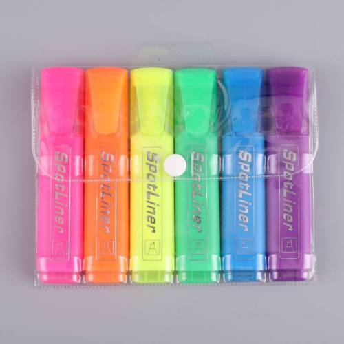 fluorescent pen creative flat rough key mark pen wholesale student drawing color pencil
