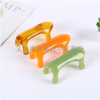 Beeswax Resin Scrapping Plate Manual Acupuncture Pen Muscle-Poking Stick Meridian Facial Beauty Pull Tendons Stick Manual Acupuncture Pen Head Scraping Comb