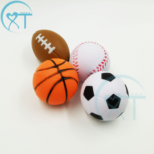 4cm spray painted rugby PU foam mini football with elastic r