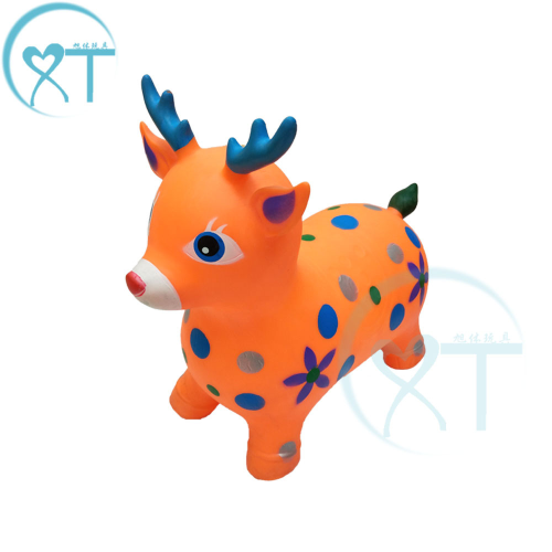 Music painted jumping horse inflatable toy, environmentally