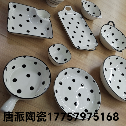 Jingdezhen Ceramic Tableware Parts Rice Bowl Ceramic Bowl Steak Surplus Cold Dish Plate Kitchen Supplies