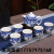 Jingdezhen Ceramic Double-Layer Tea Set Suit Teapot Suit Blue and White Hand Drawn Tea Set Suit