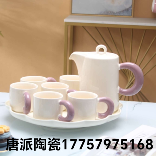 new jingdezhen ceramic water set coffee set coffee cup tea set suit european water containers light luxury coffee cup suit