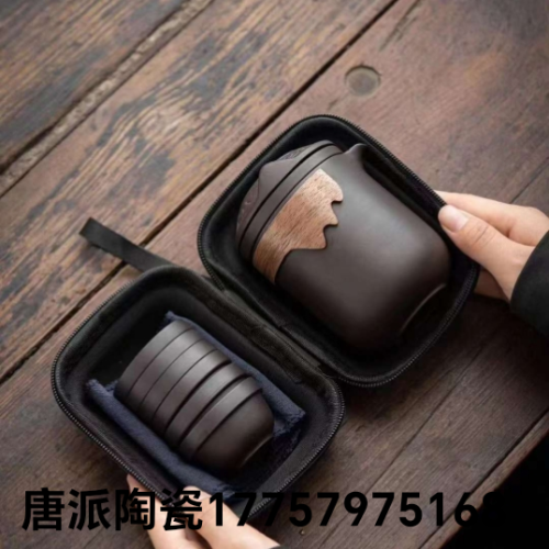 jingdezhen sand travel tea set portable tea set suit ceramic tea pot teapot suit kung fu tea set new