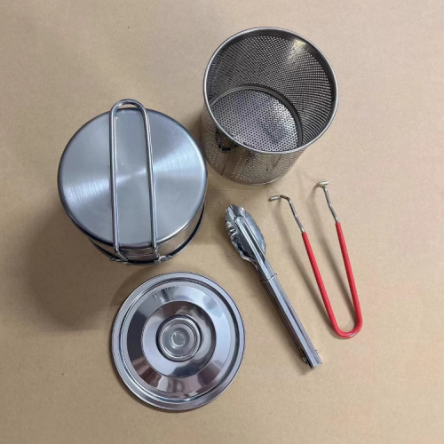 【折叠把手】不锈钢油炸锅家用小型炸桶防溅省油过滤网漏油炸神器