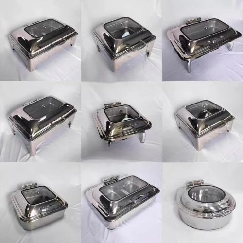 不锈钢自助餐早餐保温炉可视自助餐保温设备酒店商用布菲炉餐炉6L