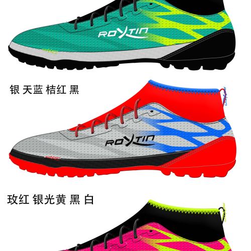 cross-border foreign trade new microfiber football shoes wholesale male and female primary and secondary school students competition training broken nails children and adults