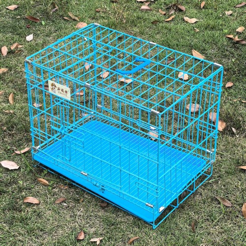 定做宠物笼加粗狗笼泰迪可折叠宠物笼猫笼加粗铁笼中小型犬带天窗