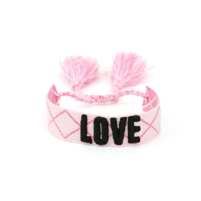 2023 New Halloween Flow Bracelet Embroidered Hand Su Ring Female English Letters Love Love Can Order Logo Gift