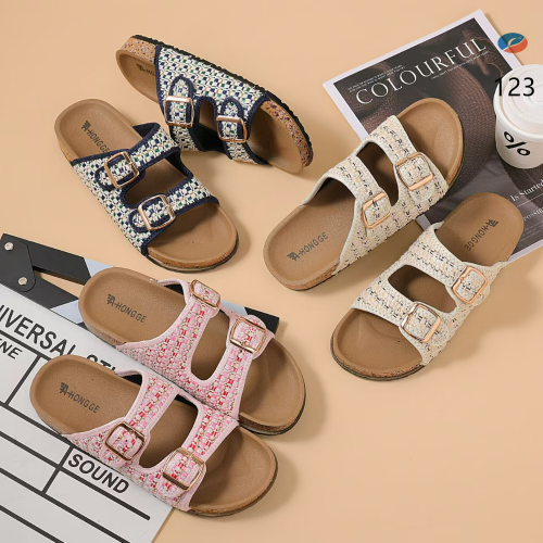 2024夏季新款休闲时尚女士双带韩版凉拖鞋