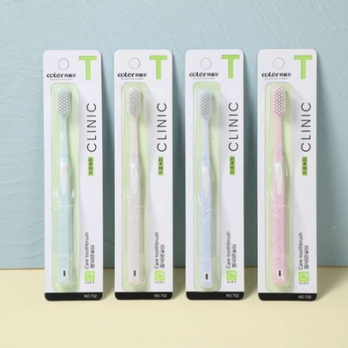 Factory Direct Sales COLER Double Paper Card Cone Bruch Head Soft-Bristle Toothbrush Wholesale