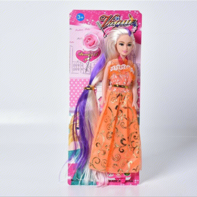 11.5-Inch Long Hair Opp Color Bag Empty Body Evening Dress Wedding Dress Series Beautiful Girl Doll Toy