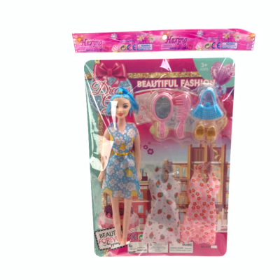 Play House Girls' Toys 11.5-Inch Empty Body Opp Color Bag Assembly Two Sets of Clothes Small Toys