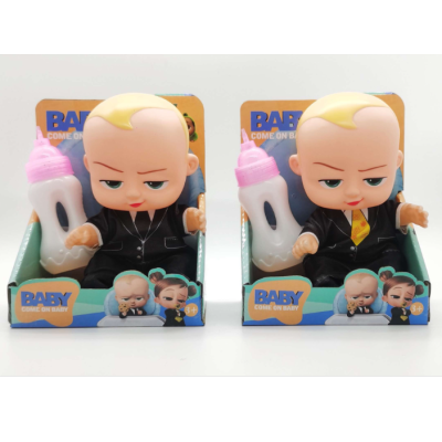 8-Inch Full Body Vinyl Material Body New Boss Baby Boss Baby Baby Theme Doll Toy with Sound