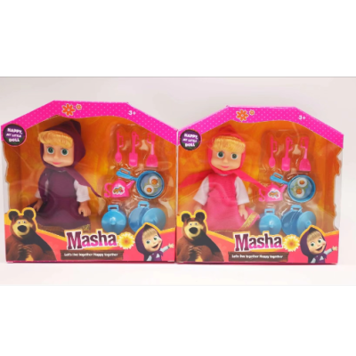 6-Inch Empty Body Material Body Martha Theme Doll Toy with Kitchen Tableware Blister Two Clothes Mixed
