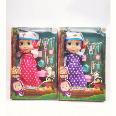 10-Inch Empty Body Material Body Martha Doll Toy with Music Ic Nurse Clothes Two Mixed