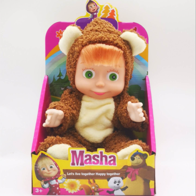 10-Inch Body Vinyl Material Body Martha Display Box Doll Toy with Ic Music New Bear Clothes