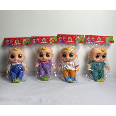 12-Inch Vinyl Material Body Bald Brother Doll Toy with Music Body 4 Mixed Card Head Bag