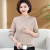 Middle-Aged and Elderly Women's Clothing for Moms Winter New Knitwear Pullover Solid Color Inner Wear Warm Sweater