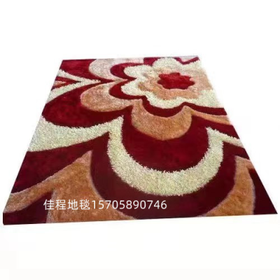 Classic Jacquard Stretch Silk Carpet Living Room Carpet Floor Mat Bedroom Blanket Non-Slip Carpet Mats