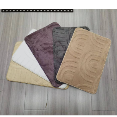 New Plain Cotton Wool Jacquard Plaid Floor Mat Carpet Doormat Non-Slip Home Ground Mat Absorbent Floor Mat