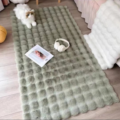 New Imitation Rabbit Fur Bubble Velvet Carpet Floor Mat Living Room Blanket Bedside Blanket Bay Window Blanket Mat