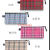 File Bag 3011 B8 Checkered Cloth File Bag Transparent Mesh Zipper Bag Test Paper Storage Bag for Pupils Stationery