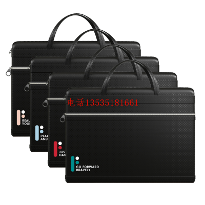 Simple Fashion Office Waterproof Briefcase Computer Bag Portable File Package Large Capacity Business Information Bag Manufacturer