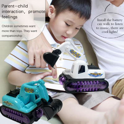 Electric engineering car toys, light-emitting small toys children sound and light gift toys