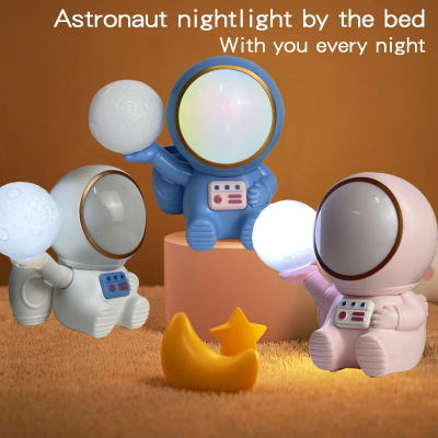 Astronaut pencil sharpener student cartoon mini cute night light USB charging eye protection lamp learning