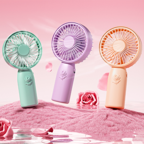 usb fan first gear wind tiktok supply foreign trade stall gift student rose hand-held electric fan wholesale