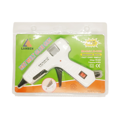 20W Small Glue Gun with Switch Solid Color Hot Melt Glue Gun Multi-Color Optional Factory Direct Sales
