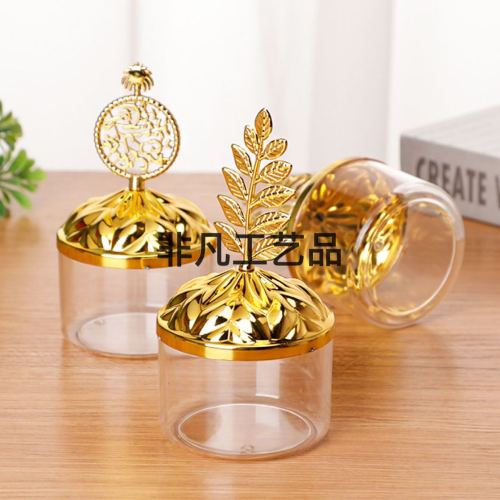 European Creative Wedding Wedding Candies Box Carved Electroplated round Packaging Box Cute Food Bag Box Candy Box Wholesale